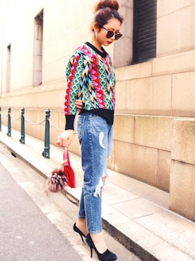 「Yves Saint Laurent（イヴサンローラン）のアイテム（トップス）」を使った、Akaneさん（レディース・163cm）の冬コーディネート