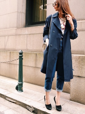 「DRIES VAN NOTEN（ドリスヴァンノッテン）のアイテム（シューズ）」を使った、Akaneさん（レディース・163cm）の春コーディネート