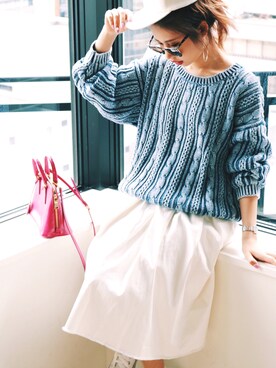 「THE SHINZONE（ザ　シンゾーン）のアイテム（キャップ）」を使った、Akaneさん（レディース・163cm）の春コーディネート