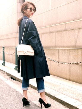 「DRIES VAN NOTEN（ドリスヴァンノッテン）のアイテム（シューズ）」を使った、Akaneさん（レディース・163cm）の春コーディネート