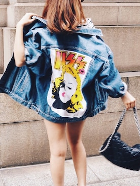 「chanel」｜「アイテム（デニムジャケット）」を使った、Akaneさん（レディース・163cm）の春コーディネート
