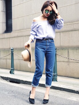 「DRIES VAN NOTEN（ドリスヴァンノッテン）のアイテム（シューズ）」を使った、Akaneさん（レディース・163cm）の春コーディネート