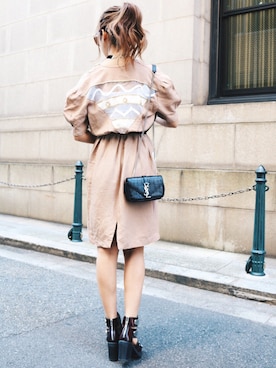 「Saint Laurent（サンローラン）のアイテム（バッグ）」を使った、Akaneさん（レディース・163cm）の夏コーディネート
