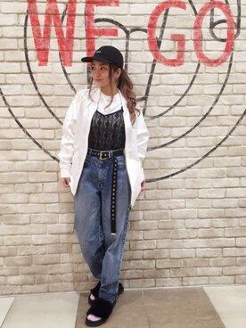 Wego ファーサンダルを使ったショップスタッフの人気ファッションコーディネート Wear