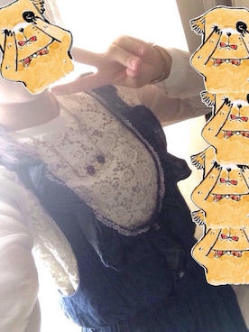 「axes femme（アクシーズファム）のアイテム（オールインワン・サロペット）」を使った、るのあ→ちょこらぶーーーっ！！！さん（レディース・160cm）の秋コーディネート