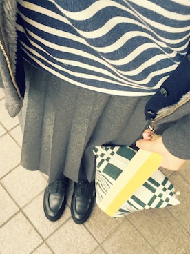 「ORCIVAL（オーシバル）の【ORCIVAL(オーシバル)】コットンロード フレンチバスクシャツ（Tシャツ/カットソー）」を使った、aicoさん（レディース・155cm）の春コーディネート