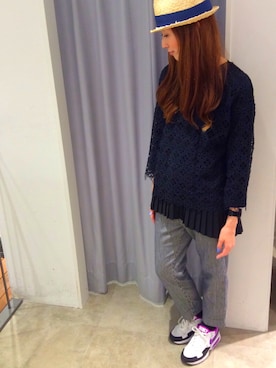 「プリーツ」｜「アイテム（アンサンブル）」を使った、pual ce cin 錦糸町店さん（レディース・160cm）の春コーディネート
