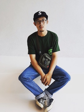 「DEMARCOLAB（デマルコラブ）のアイテム」を使った、JenningsTuさん（メンズ・173cm）の秋コーディネート