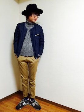 「WILD THINGS（ワイルドシングス）のアイテム（ノーカラージャケット）」を使った、きいさんさん（メンズ・178cm）の秋コーディネート