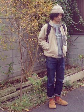 「アイテム（その他アウター）」を使った、sora.さん（メンズ・170cm）の冬コーディネート