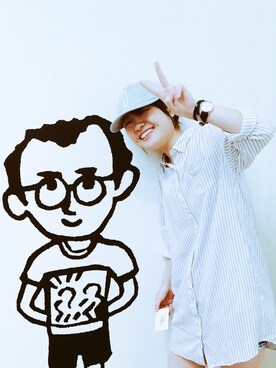 「Keith Haring（キース・ヘリング）のアイテム（その他）」を使った、りこまる。さん（レディース・158cm）の秋コーディネート
