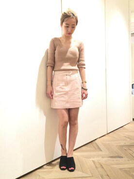 Yuho Nakataniさんの「スクエアミニスカート」を使ったコーディネート