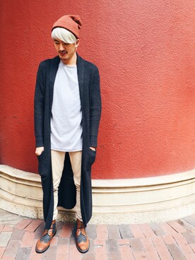 「アイテム（その他アウター）」を使った、Alexander Yeungさん（メンズ・174cm・20代）の冬コーディネート