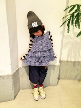 「MoL（モル）のアイテム（パンツ）」を使った、★COCO☆さん（キッズ・110cm）の春コーディネート