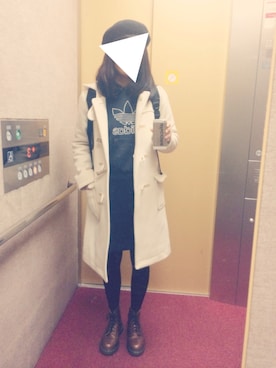 「A part by（アパートバイ）のアイテム（ダッフルコート）」を使った、naeさん（レディース・153cm）の冬コーディネート