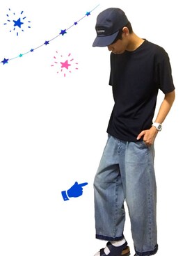 「N.HOOLYWOOD（N.ハリウッド）のアイテム（アクセサリー）」を使った、Keisuke Hayashiさん（メンズ・185cm）の夏コーディネート