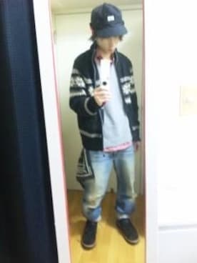 「アイテム（バンダナ/スカーフ）」を使った、ha7koさん（メンズ・162cm・20代）の秋コーディネート