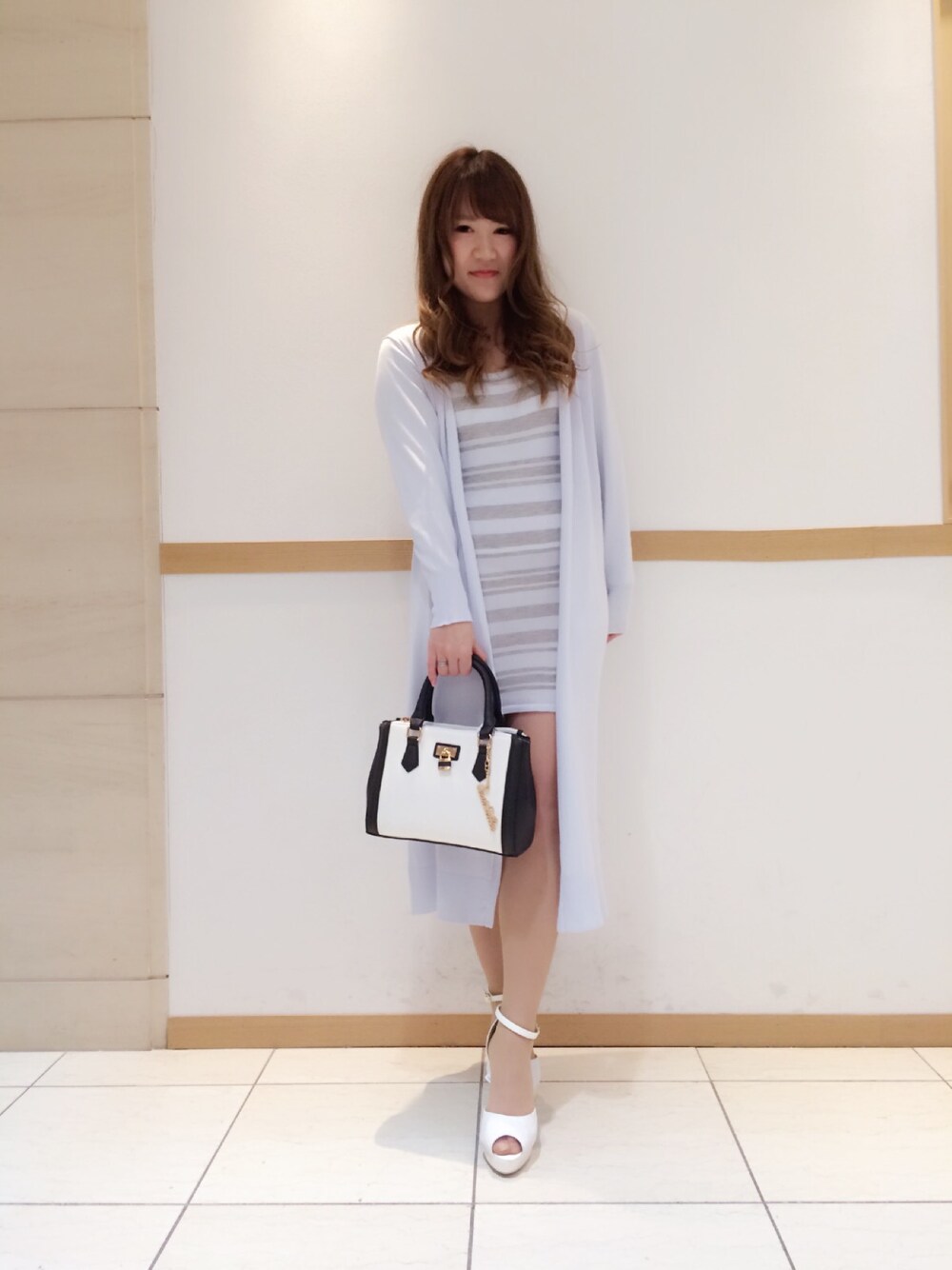 「CECIL McBEEのアイテム（アンサンブル、ブルー系）」を使った、なっぽさん（レディース・156cm）の春コーディネートの1枚目の写真
