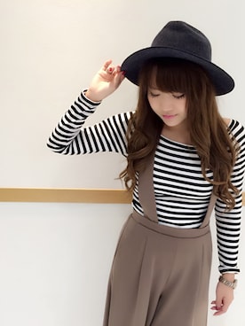 「CECIL McBEE（セシルマクビー）のアイテム（サロペット/オーバーオール）」を使った、なっぽさん（レディース・156cm）の夏コーディネート