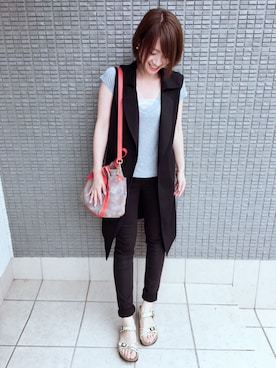「SEVENDAYS=SUNDAY（セブンデイズサンデイ）のアイテム（その他アウター）」を使った、NIINAさん（レディース・153cm）の夏コーディネート