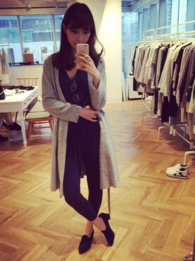 文。さん（レディース・171cm）の冬コーディネート