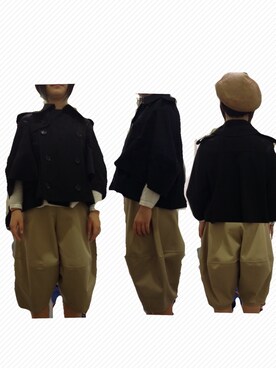 「KAPITAL」｜「アイテム（ハンチング/ベレー帽）」を使った、saayaさん（レディース・155cm）の春コーディネート
