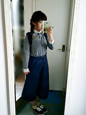 「RETOROGIRL」｜「アイテム（アクセサリー）」を使った、YUKIさん（レディース・160cm）の秋コーディネート