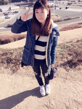 「Ungrid（アングリッド）のアイテム（ニット/セーター、その他）」を使った、Akane Wachiさん（レディース・160cm）の春コーディネート