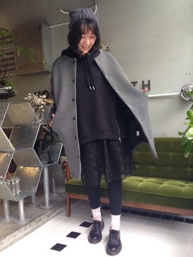 「SPAO（スパオ）のアイテム（その他アウター）」を使った、魚さん（レディース・163cm）の冬コーディネート