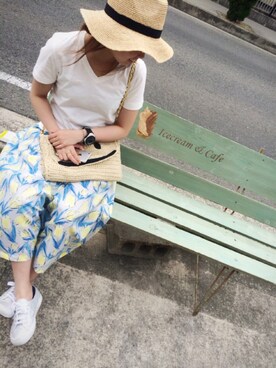 「ニコちゃん」｜「アイテム（アナログ腕時計）」を使った、nanakoさん（レディース・158cm）の春コーディネート