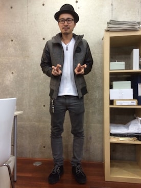 「DETAILS（ディテールズ）のアイテム（スタジャン）」を使った、natexpoさん（メンズ・175cm）の秋コーディネート