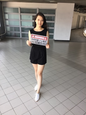 「MEIER.Q（マイヤーキュー）のアイテム（オールインワン・サロペット）」を使った、Vivianさん（レディース・158cm）の秋コーディネート