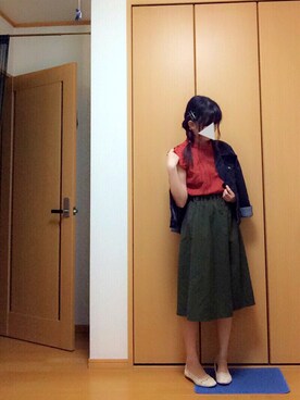 「くるりんぱヘアー」｜「アイテム（パンツ）」を使った、りなるどさん（レディース・155cm）の秋コーディネート