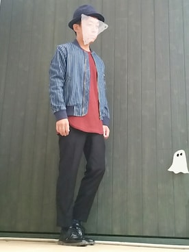 「アイテム（MA-1）」を使った、いんちょ。さん（メンズ・167cm・40代）の秋コーディネート