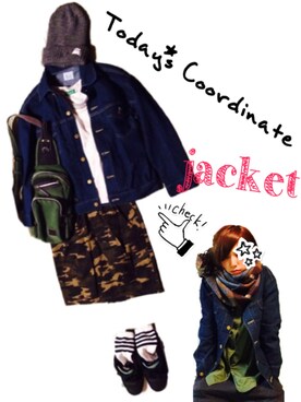 「アイテム（メッセンジャーバッグ、グリーン系）」を使った、Baruutanさん（レディース・160cm）の秋コーディネート