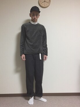 「BEN DAVIS（ベンデイビス）のアイテム（スラックス）」を使った、Isseiさん（メンズ・178cm）の冬コーディネート