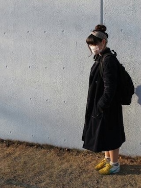 「アイテム（バックパック/リュック）」を使った、mirandaさん（レディース・157cm・10代）の冬コーディネート