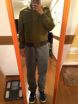 「N.HOOLYWOOD（N.ハリウッド）のアイテム（ミリタリージャケット）」を使った、えがしらさん（メンズ・172cm）の春コーディネート
