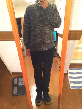 「SUPER FINE（スーパーファイン）のアイテム」を使った、えがしらさん（メンズ・172cm）の春コーディネート
