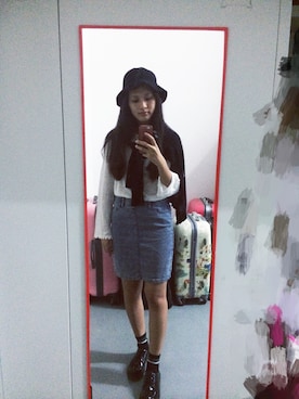 「MAPLE COMICS（メイプルコミックス）のアイテム」を使った、chowwlさん（レディース・160cm）の秋コーディネート