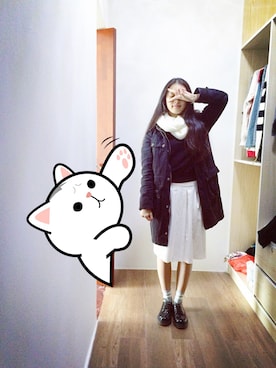 「MAPLE COMICS（メイプルコミックス）のアイテム」を使った、chowwlさん（レディース・160cm）の冬コーディネート