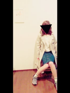 「HERE'S（HERE'S）のアイテム（トレンチコート）」を使った、asukaさん（レディース・160cm）の春コーディネート