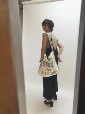「Omekashi（オメカシ）のアイテム（オールインワン・サロペット）」を使った、よーしだ☺︎さん（レディース・166cm）の夏コーディネート