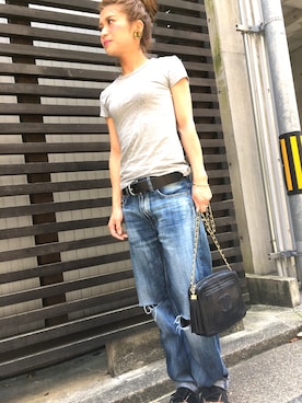 「Yves Saint Laurent（イヴサンローラン）のアイテム（アクセサリー）」を使った、aiiiiiiiikさん（レディース・159cm）の春コーディネート