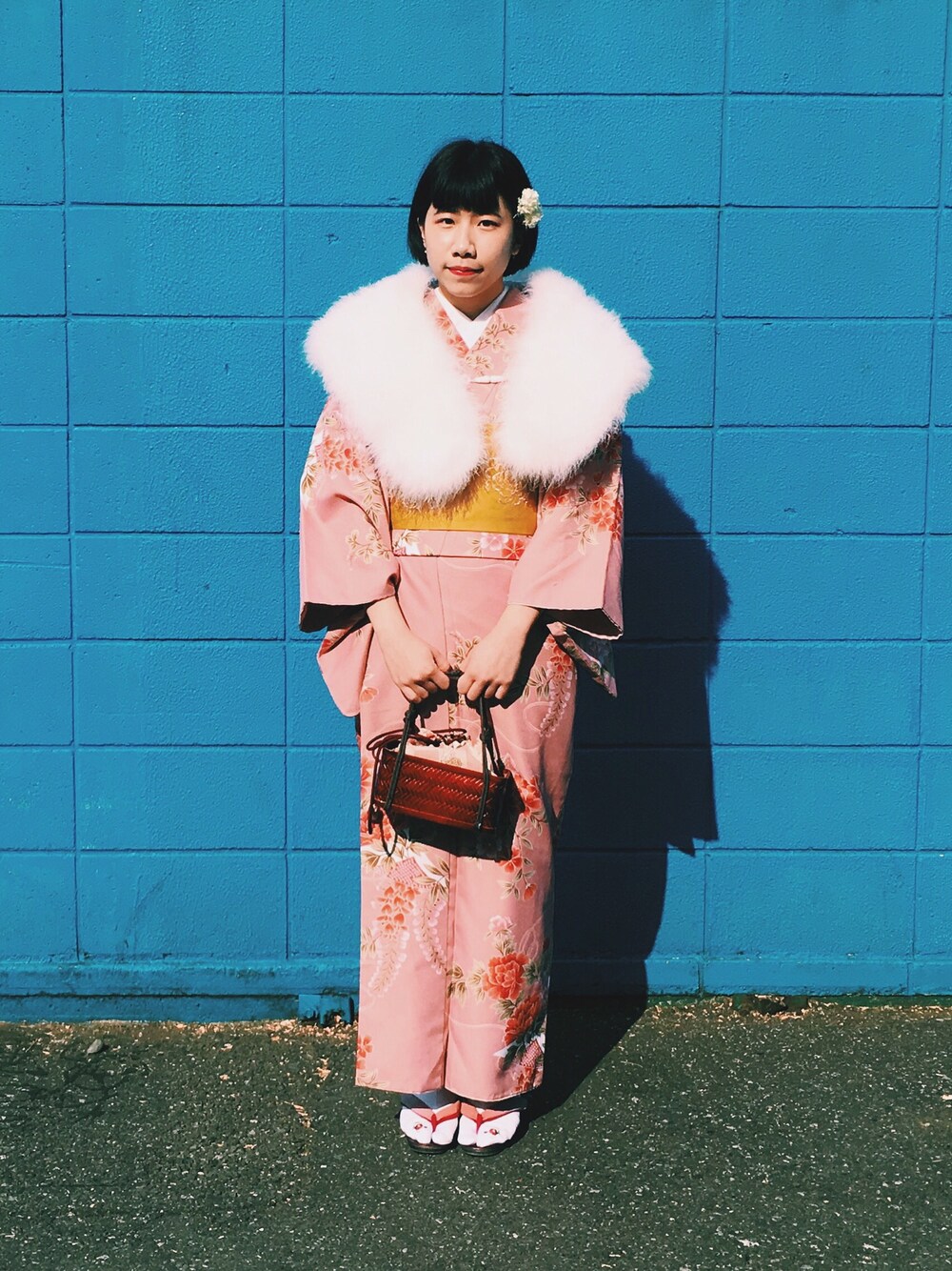 「kimono、淺草寺、雷門、Japan、TOKYO」｜「CLIOのアイテム（口紅/リップティント/グロス、レッド系）」を使った、YHCさん（レディース・159cm）の春コーディネートの1枚目の写真