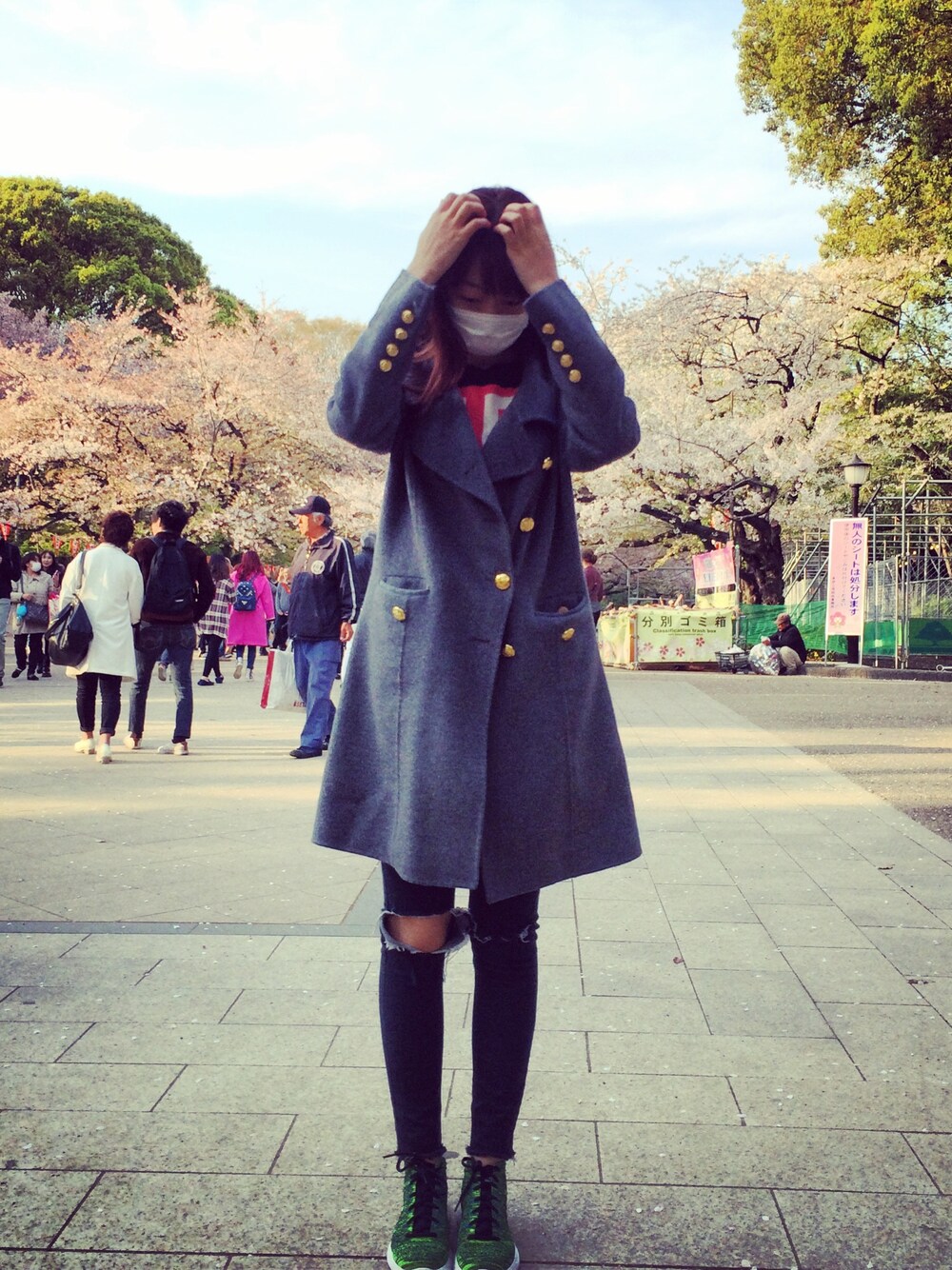 「NIKE、ZARA、style nanda」｜「style nandaのStyle nanda jeans（デニムパンツ、ブラック系）」を使った、inesさん（レディース・173cm）の夏コーディネートの1枚目の写真