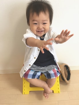 「ドラフトGAP」｜「アイテム（その他）」を使った、☆SOUMA☺︎さん（キッズ・70cm）の夏コーディネート