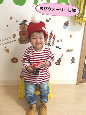 「ちびウォーリーし隊。」｜☆SOUMA☺︎さん（キッズ・70cm）の秋コーディネート