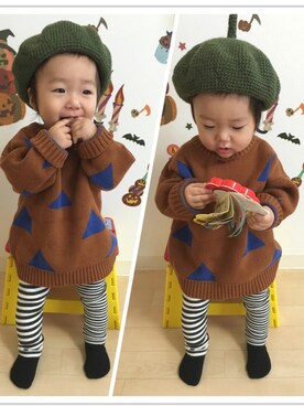 「ベレー帽推奨委員会」｜☆SOUMA☺︎さん（キッズ・70cm）の秋コーディネート