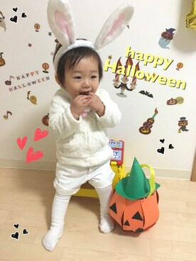 「うさ耳」｜「アイテム（その他）」を使った、☆SOUMA☺︎さん（キッズ・70cm）の秋コーディネート